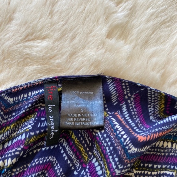 Fire Los Angeles S Purple Chevron Print Jumpsuit - Picture 4 of 6